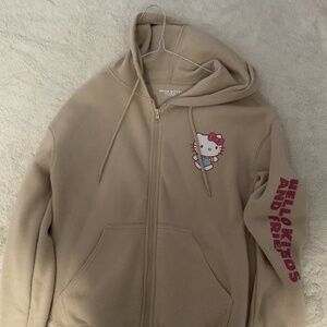 Hello kitty soft warm zip up sweater